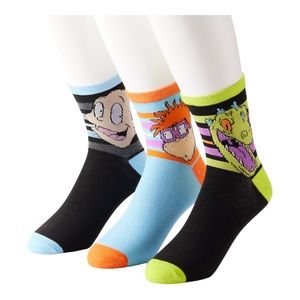 Men’s character, casual quarter socks three pack